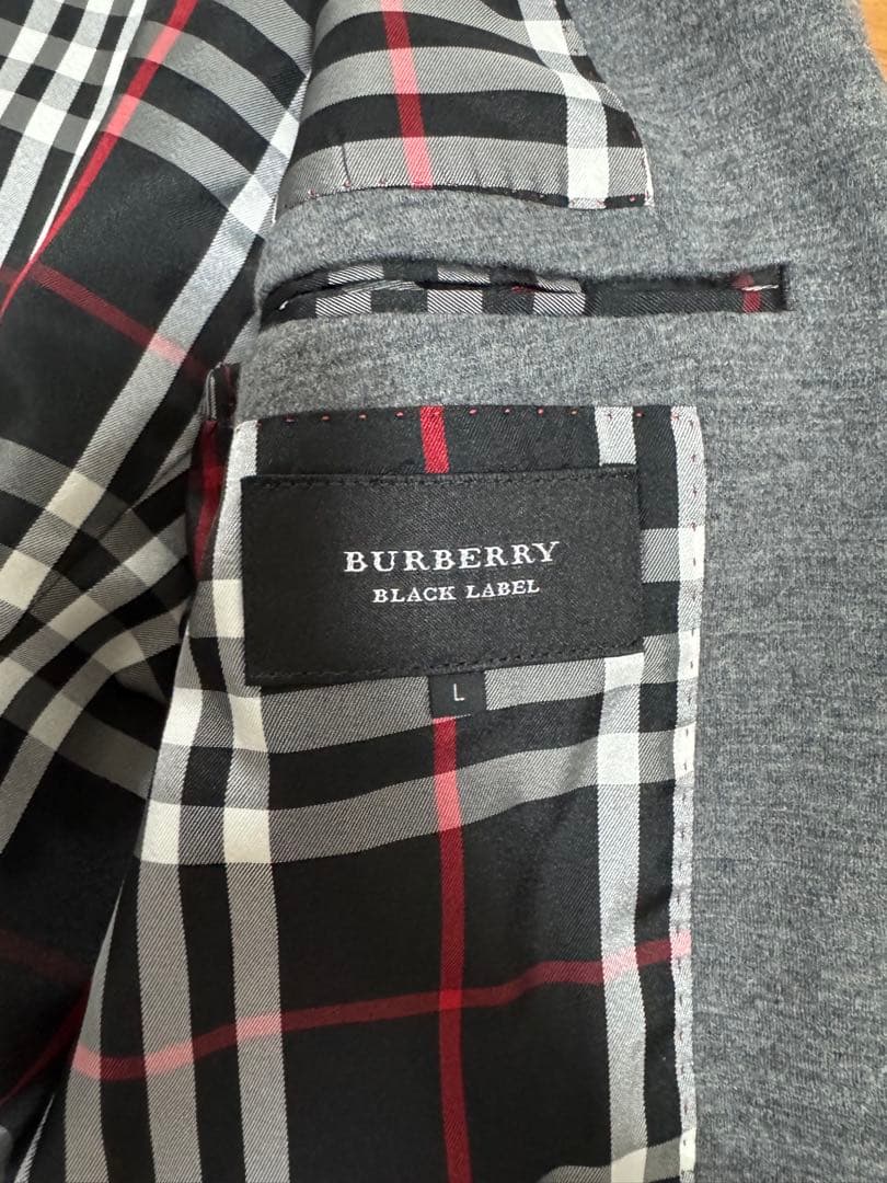 『極美品』バーバリーブラックレーベル　グレースーツジャケット　Lサイズ