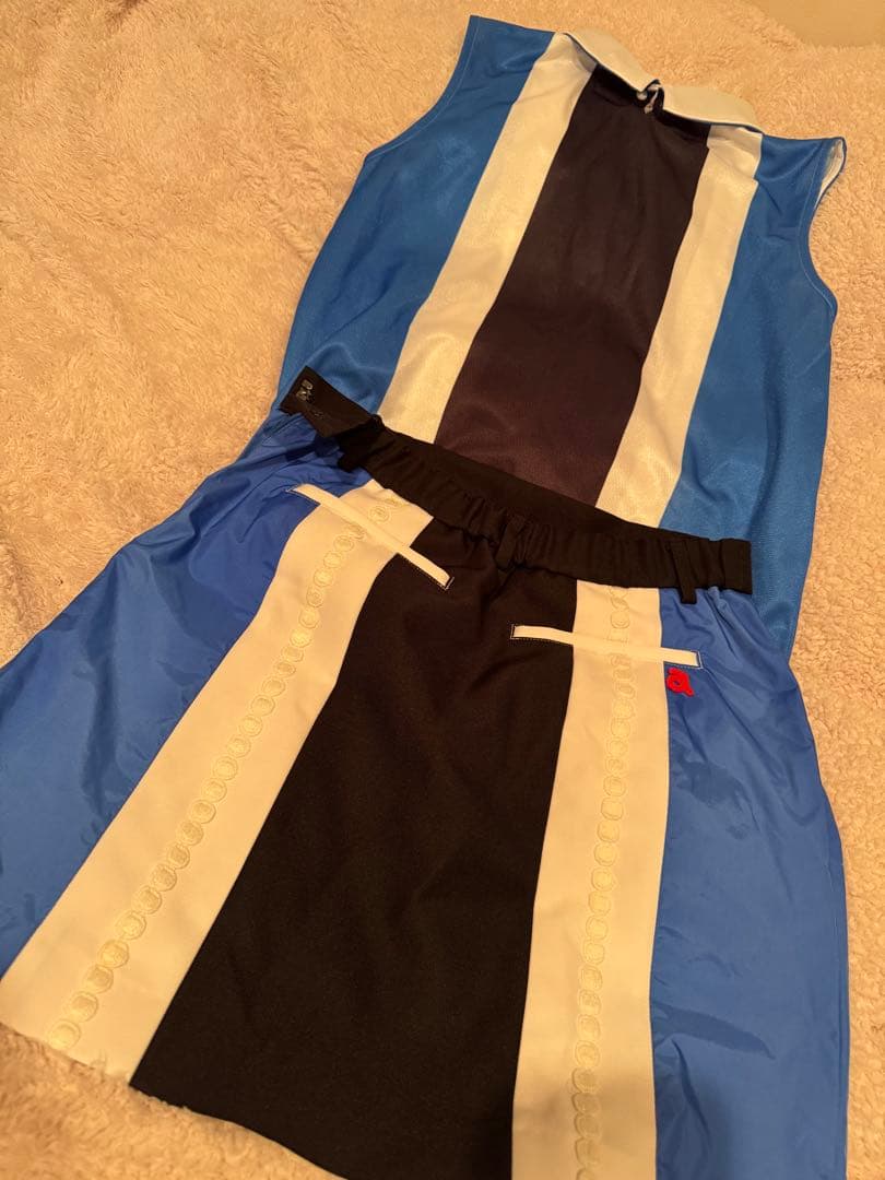 アルチビオ　ストライプ　ゴルフ 上下セット 38 黒　青