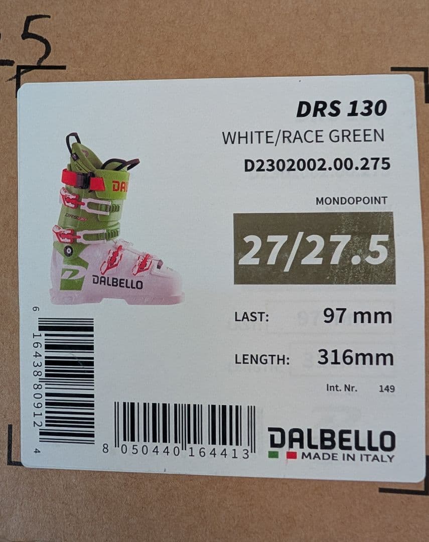 DALBELLOスキーブーツ DRS130 27-27.5 2024-2025