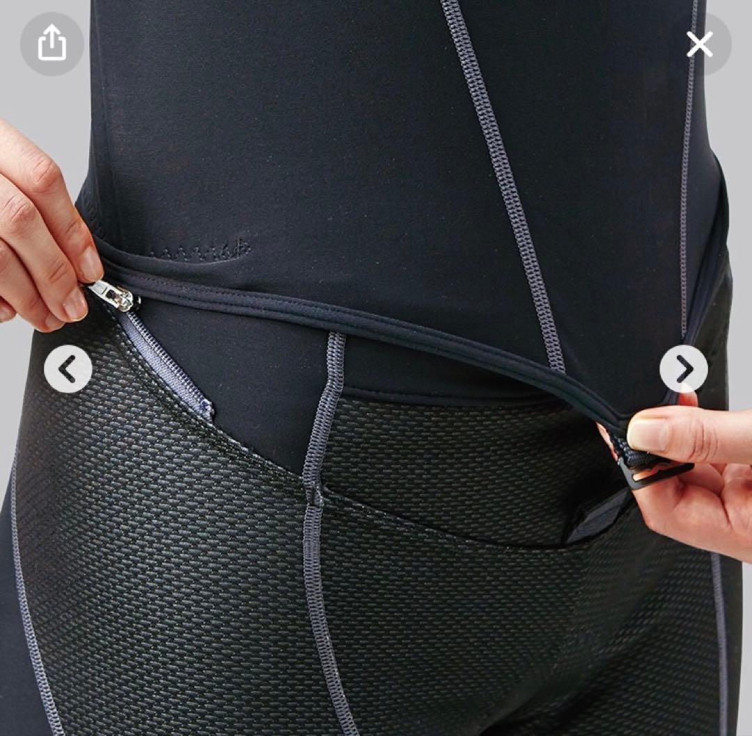 パールイズミ プレミアムウィンドブレーククイックビブタイツ ホワイトMサイズ