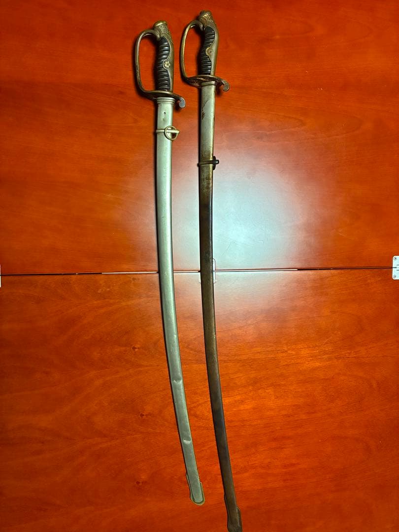 指揮刀　サーベル　模造刀　軍刀　武具　陸軍　日本刀　銃剣　2点セット