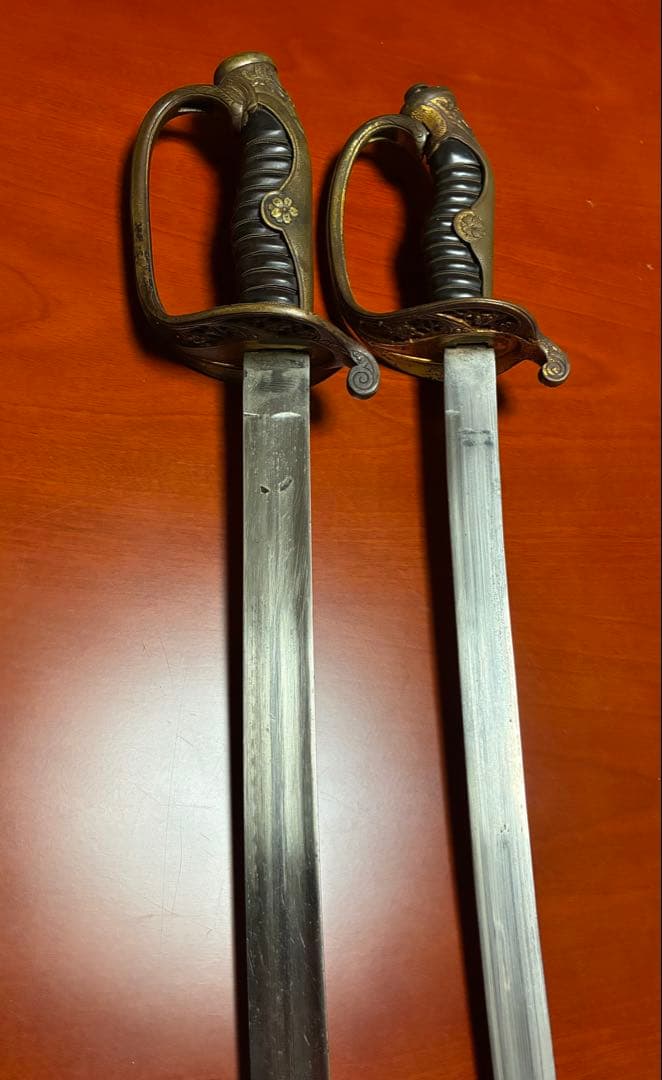 指揮刀　サーベル　模造刀　軍刀　武具　陸軍　日本刀　銃剣　2点セット