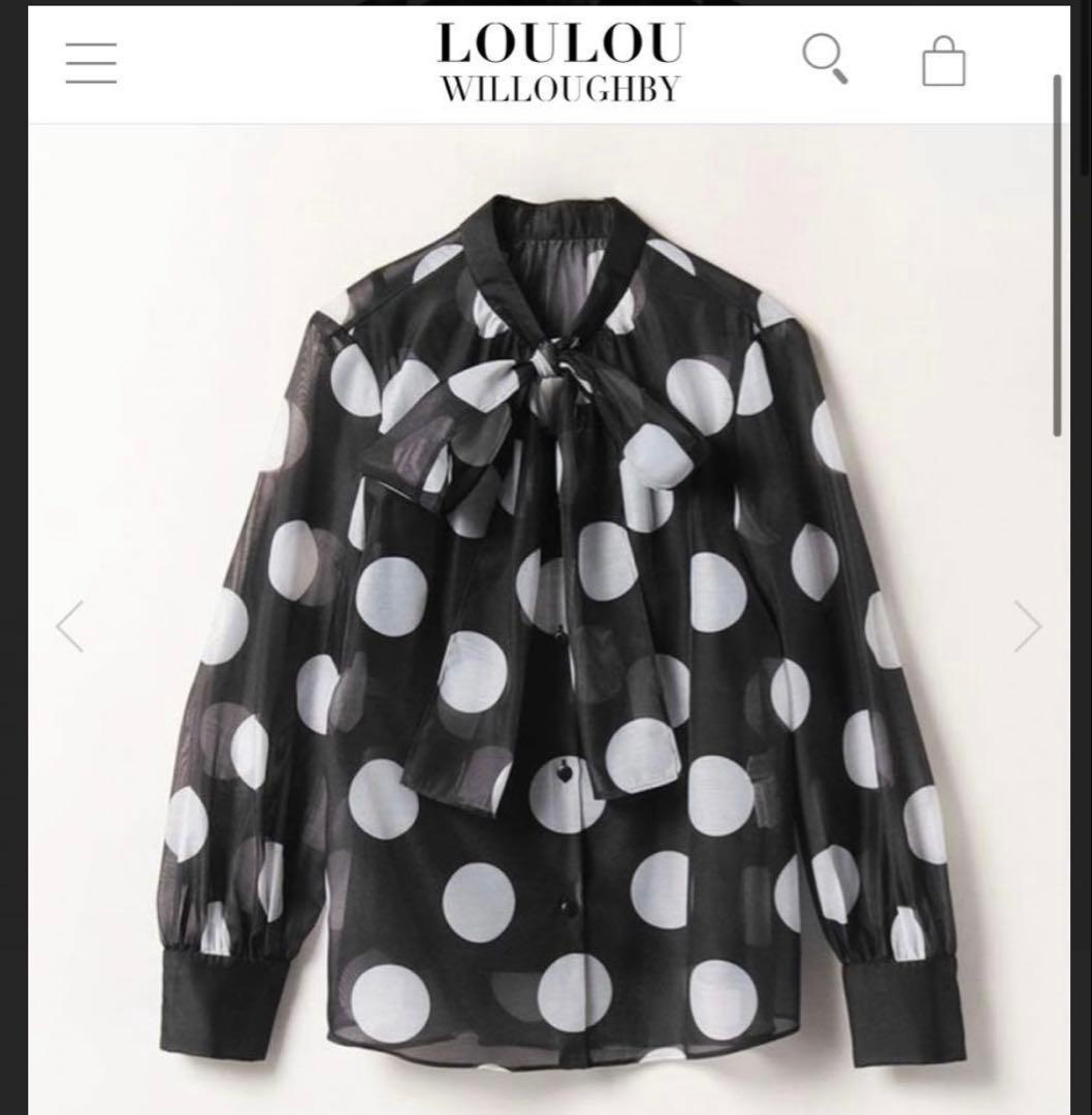 LOULOU Willoughby ルルウィルビー ビッグドット　ブラウス