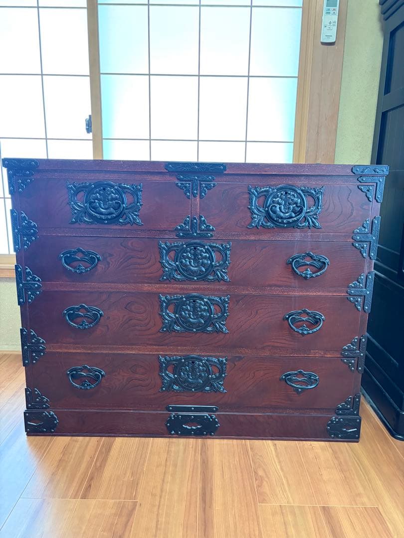 岩谷堂箪笥 桜木作 伝統工芸 和箪笥 鍵付き 送料込み