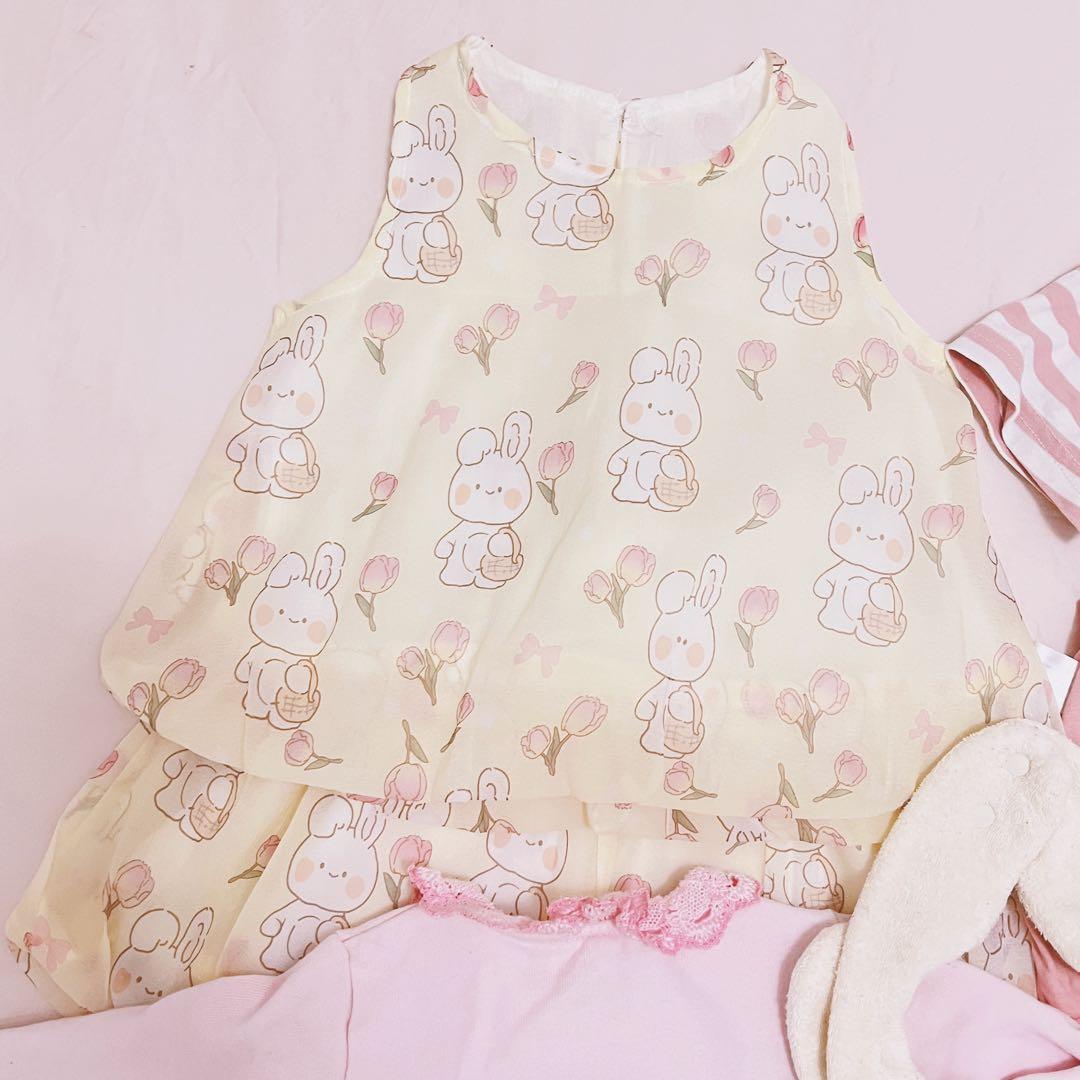 メゾピアノ ロンパース カバーオール 60 70 女の子 可愛い 7点セット