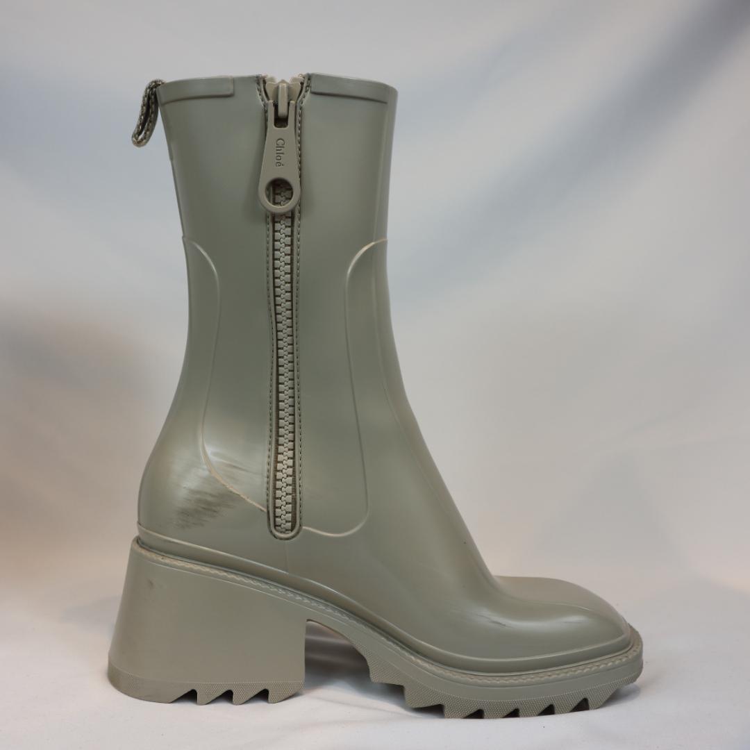 Chloe クロエ ヒール付き BETTY レインブーツ 高級 グレー