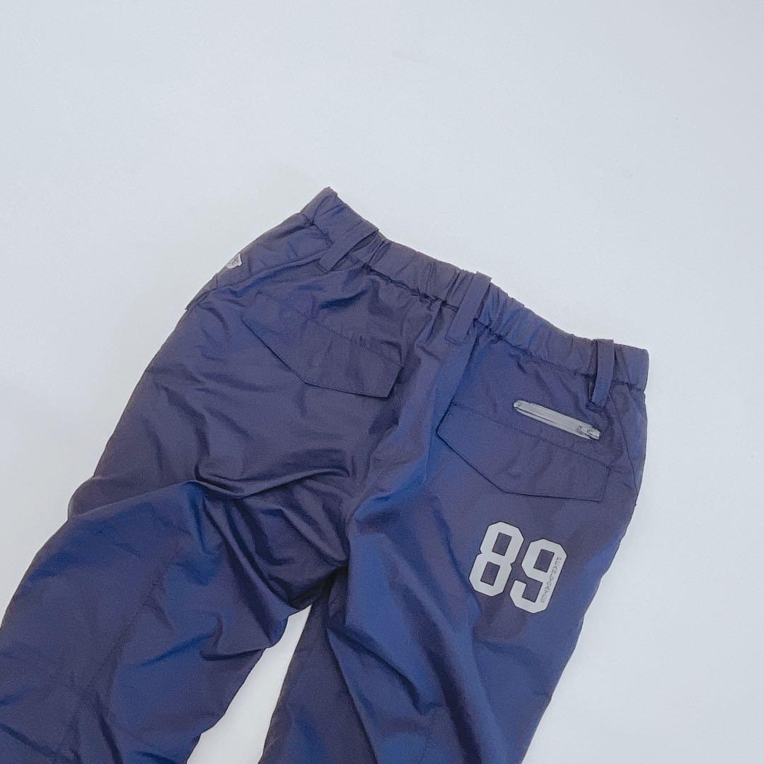 パーリーゲイツ ロングパンツ 0/S 裏起毛 ネイビー　バックロゴ　レディース