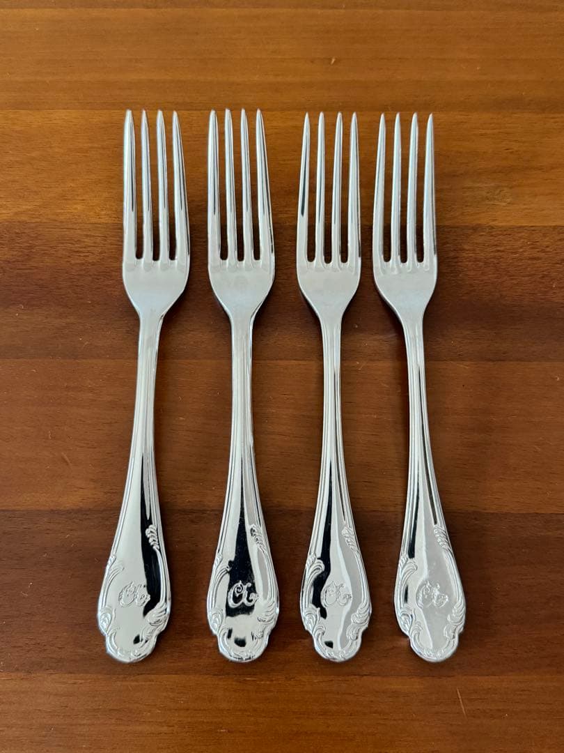 クリストフルホテル モノグラム デザートフォーク 4本