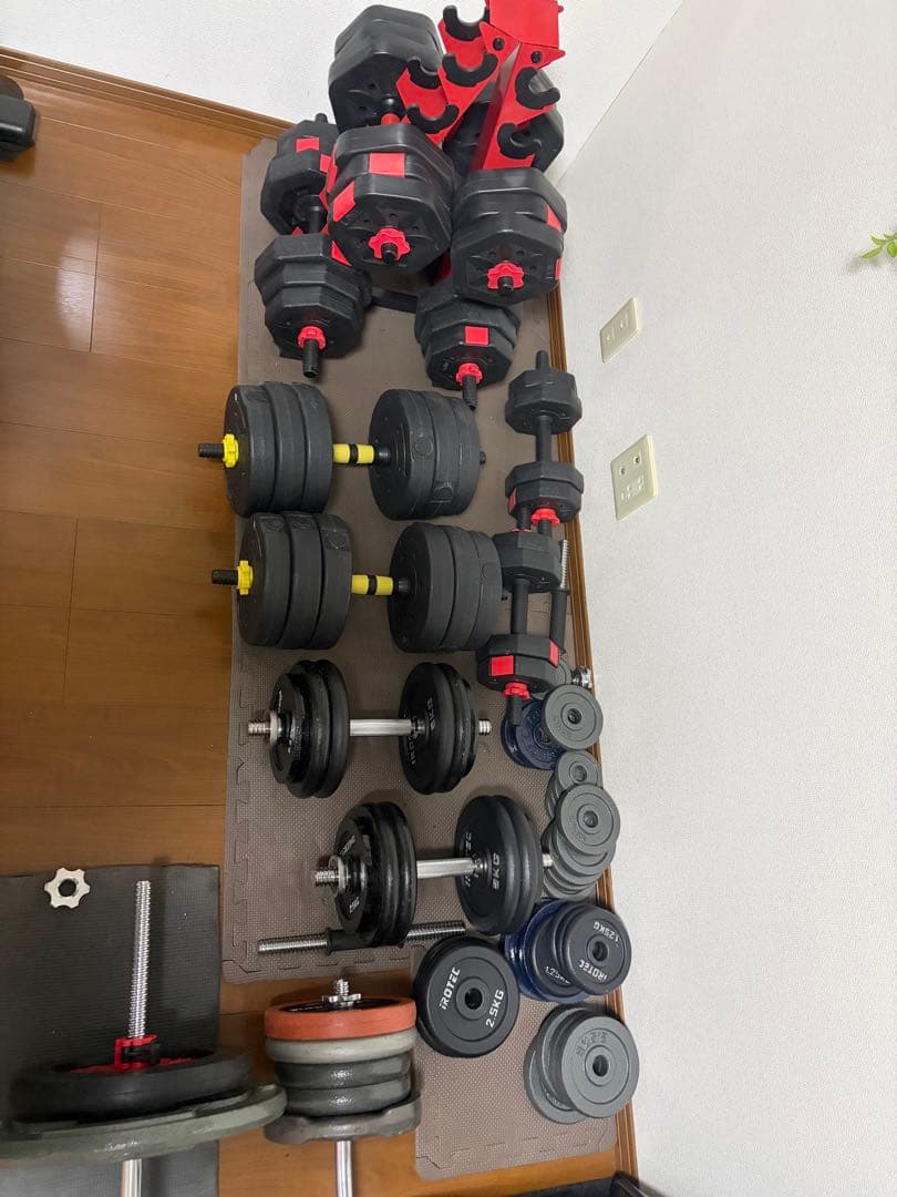 福岡県【引き取り限定】筋トレセット ウエイトトレーニングセット ホームジム