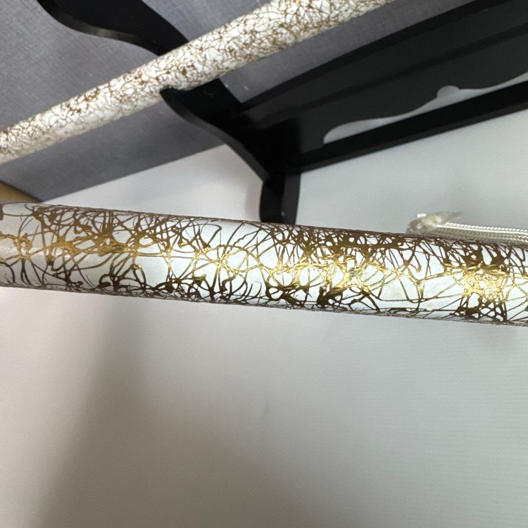 模造刀　大小セット　白金雲　台座付き