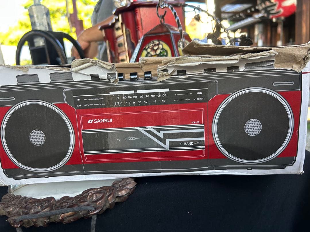 SANSUI SCR-B2(RD) Bluetoothラジオ　新品未使用　格安