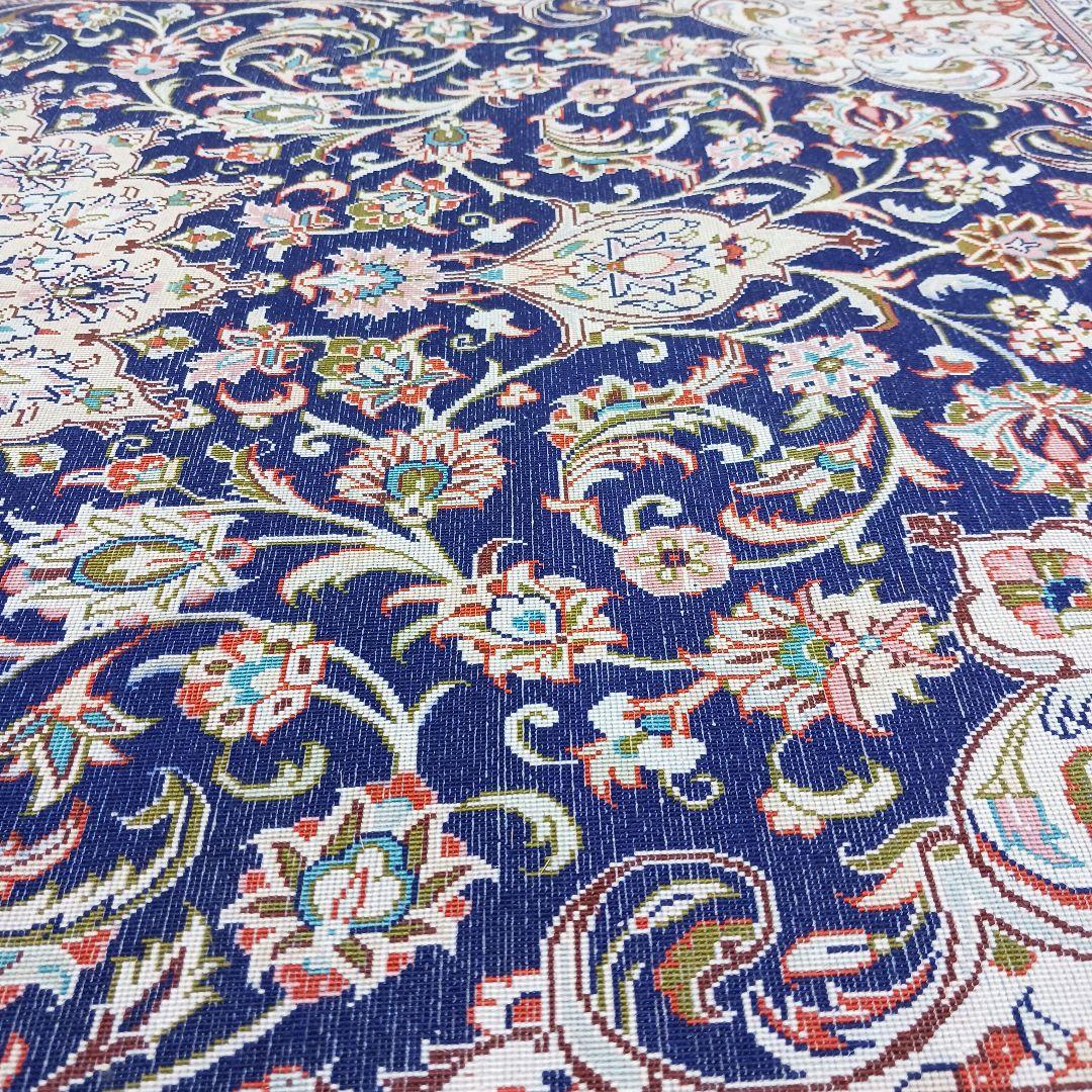 専用 Y3251 高級ペルシャ絨毯 クム産 工房サイン シルク 手織り