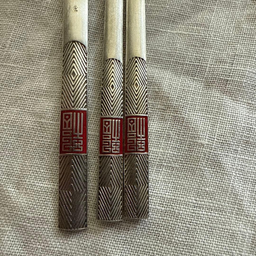 韓国 銀製 スッカラ箸8点セット