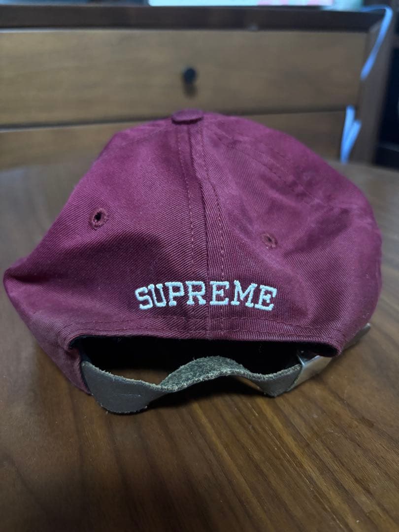SUPREME バーガンディ キャップ シュプリーム stussy S 赤 紫