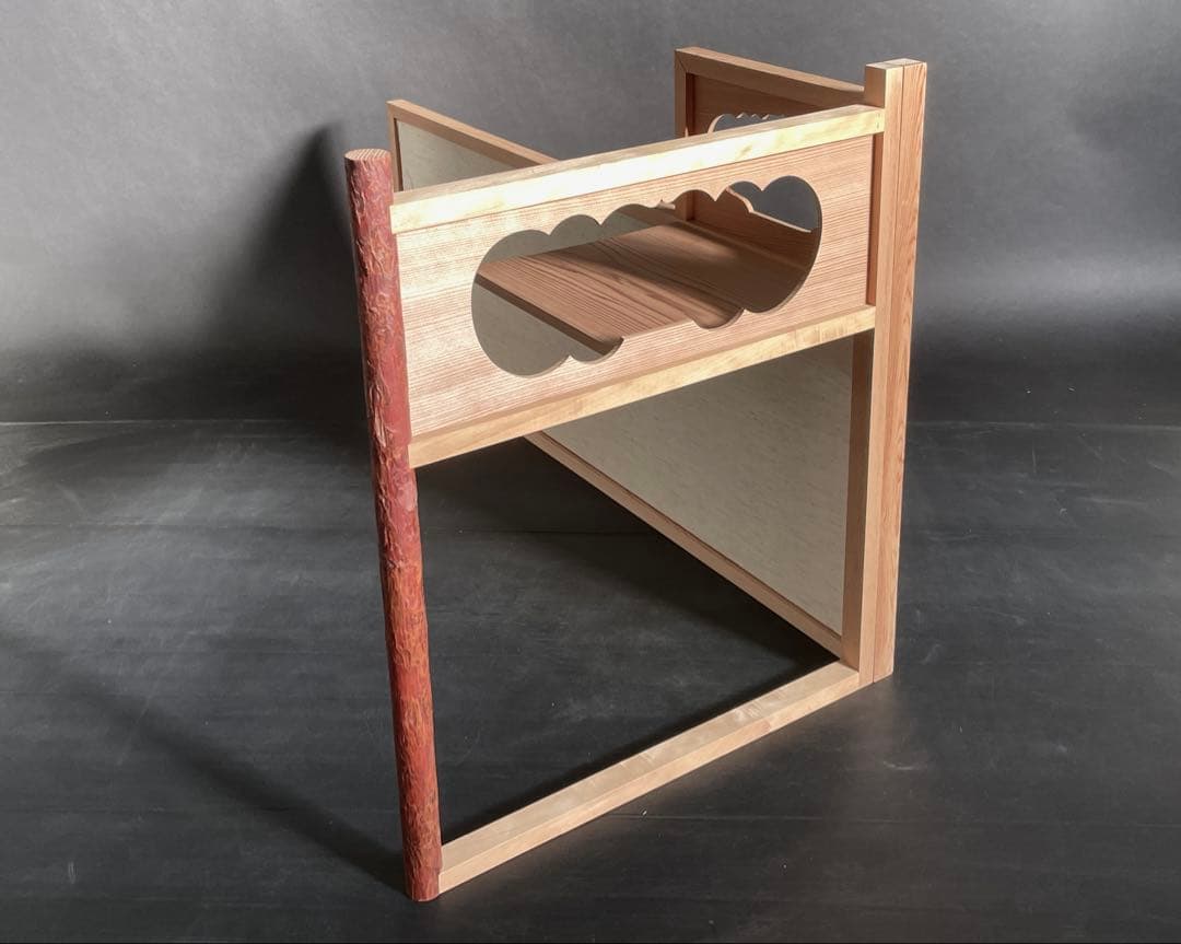 「母」 即中斎好み 台目棚 自在棚 組立式 紙箱 茶道具 （213⑨）