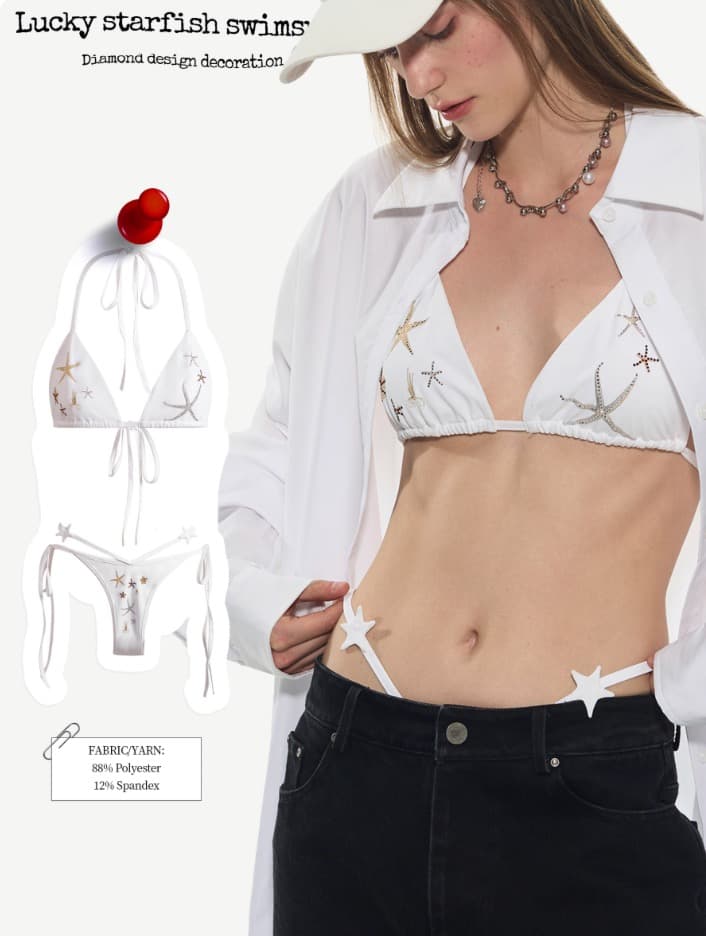 Lucky Starfish Swims ビキニ ホワイト