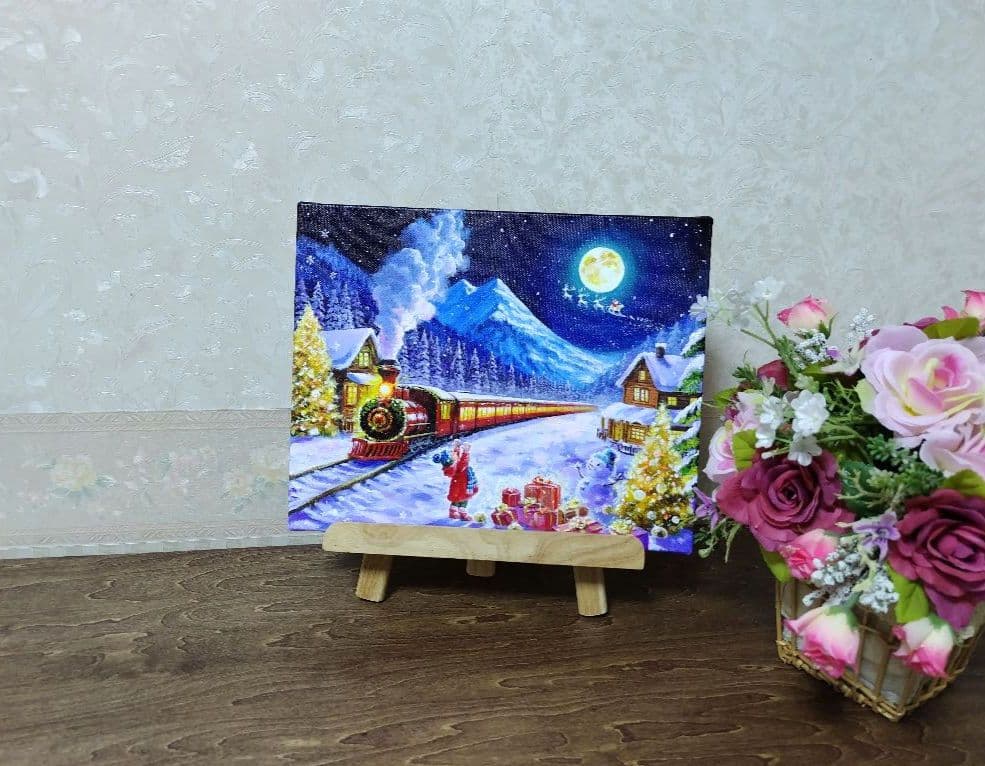 そ*】様 【聖夜にお届け】アクリル画 F3 風景画 絵画