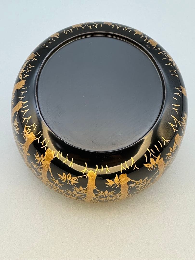 茶道具　棗　川瀬表完　竹林蒔絵