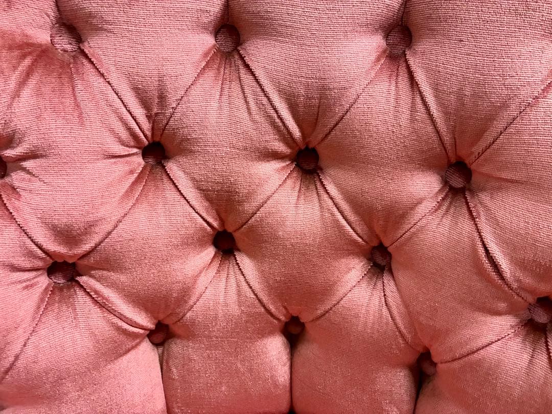 管405☆イタリア製☆アンティーク☆ピンクファブリックソファー