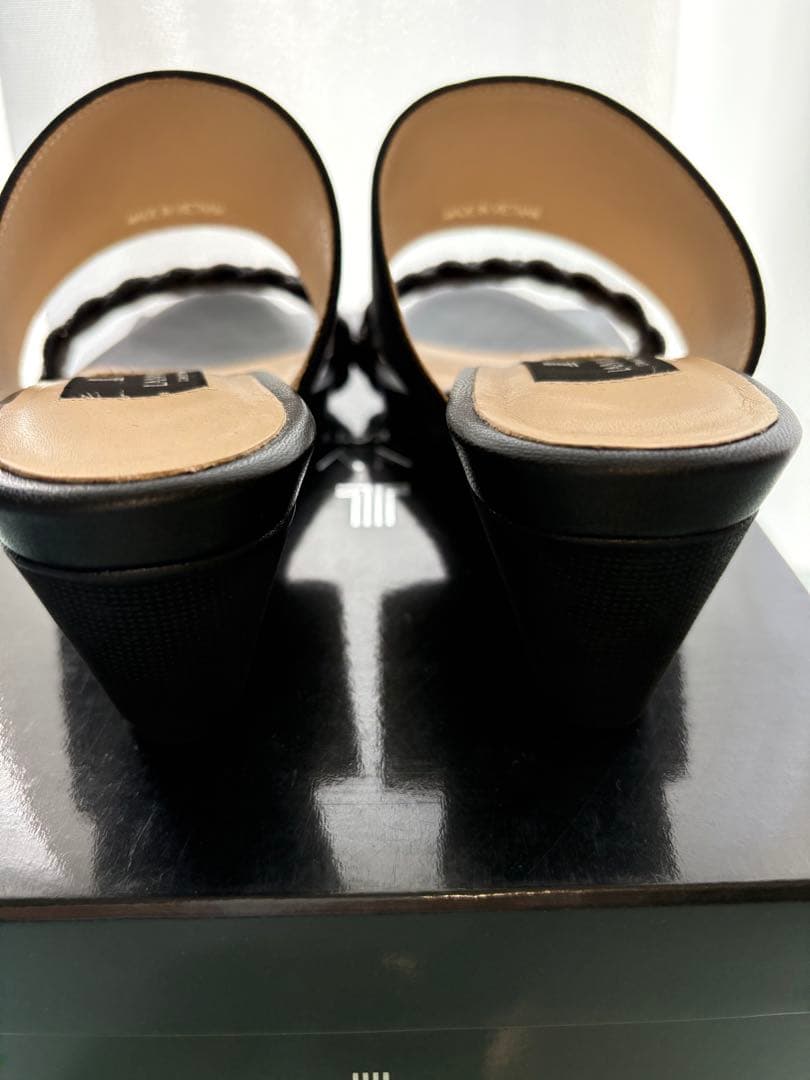 LAVIN⭐︎ブラック ミュールウェッジヒール