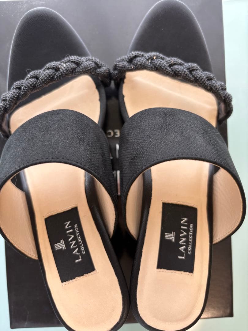 LAVIN⭐︎ブラック ミュールウェッジヒール