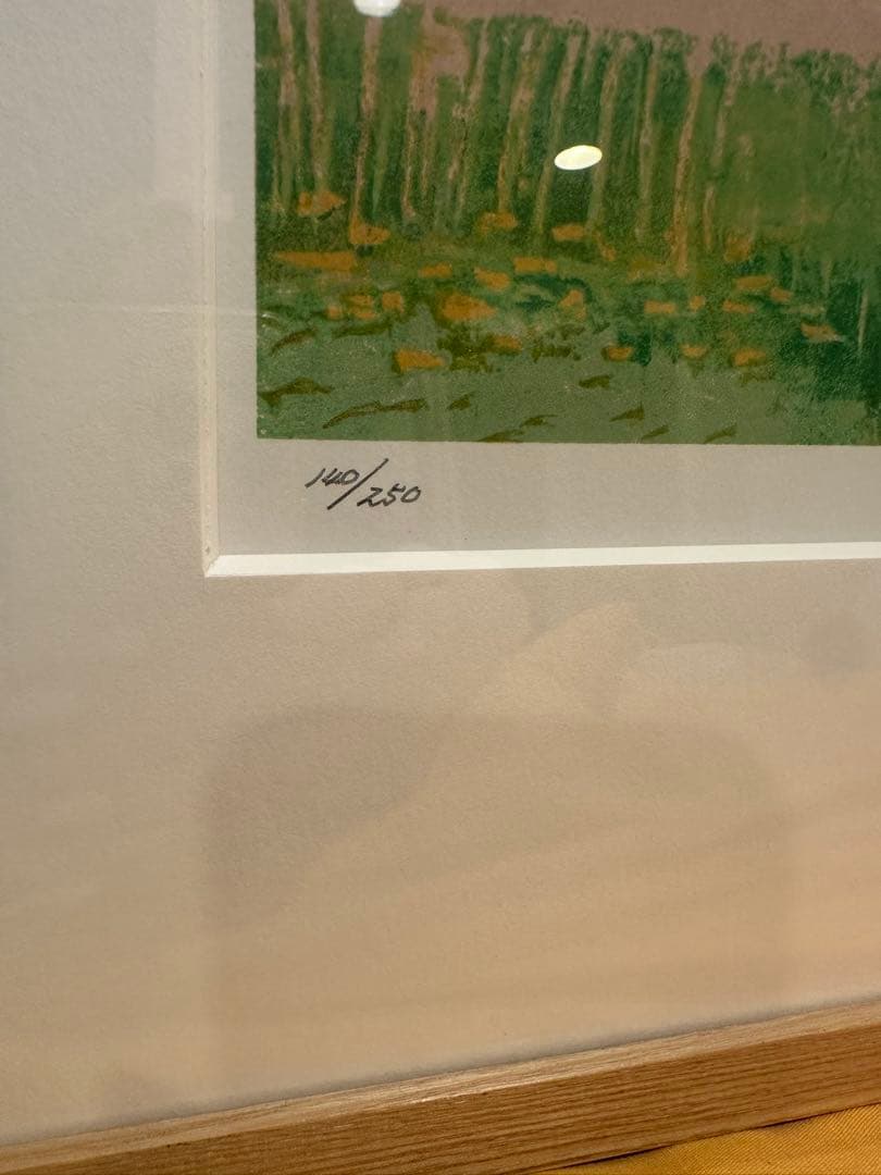 希少　文化勲章受章日本画家版画作品　東山魁夷　版画　季の詩5月　限定250部