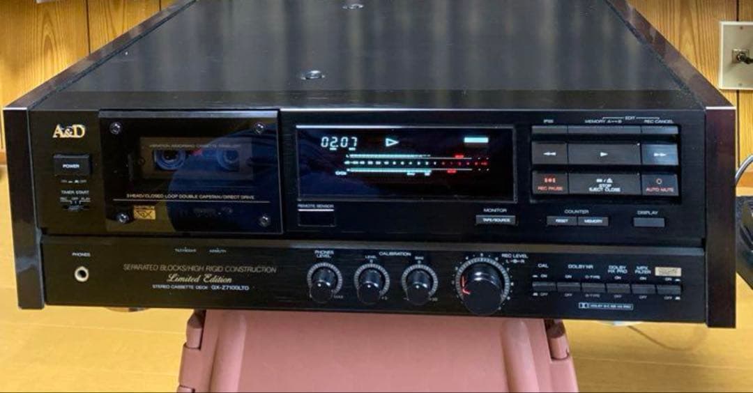 【中古】A&D GX-Z7100LTD 3ヘッドカセットデッキ 限定版リモコン付