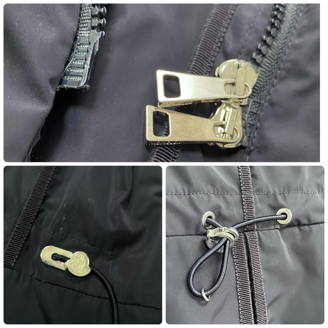 【美品3】MONCLER フード付きジャケットコート ANTHEMIS　ネイビー