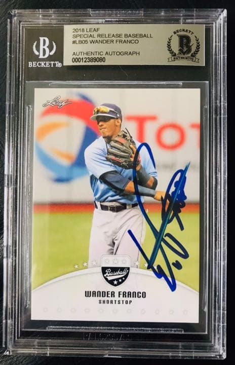 Wander Franco auto 直筆サイン　2018 Leaf フランコ