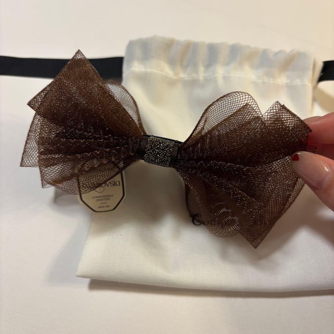 【新品未使用】コンプレックスビズ　ブラウンリボン バナナクリップ