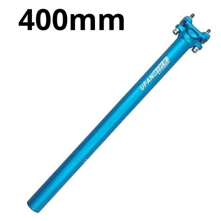 54*自転車 アルミ シートポスト 31.6mm 400mm 青 ロードバイク