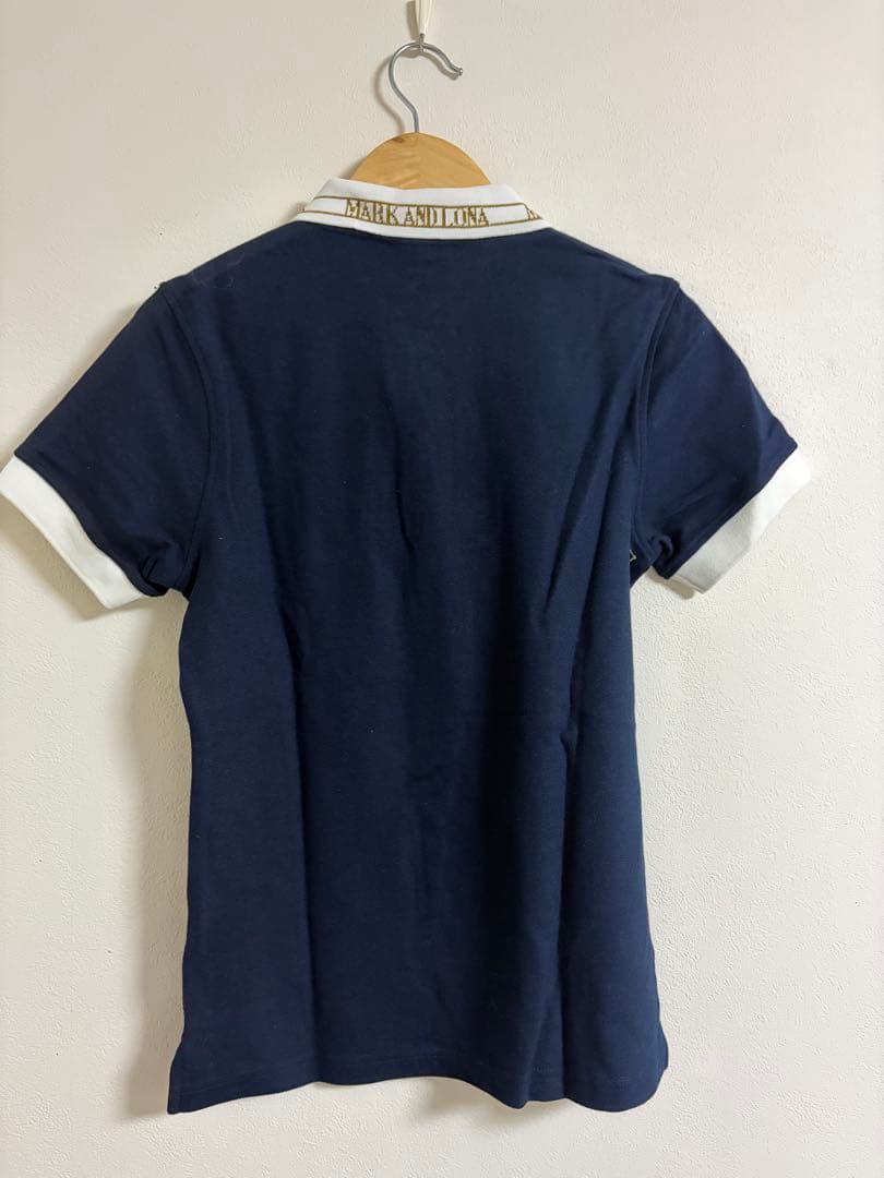 MARK&LONA スカル刺繍 ネイビー ポロシャツ Mサイズ