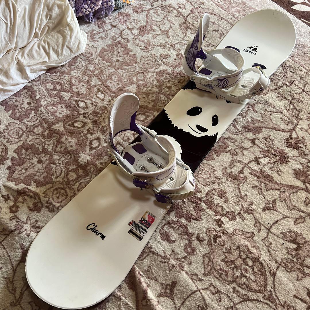 SPOON charm 142cm バイン付 スノーボードセット レディース子供