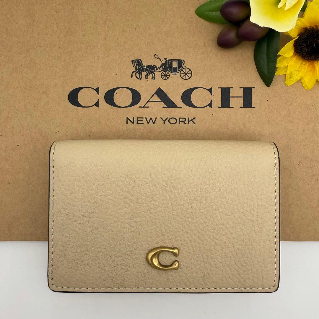 COACH ★大人気★ エッセンシャル ビジネス カードケース アイボリー 新品