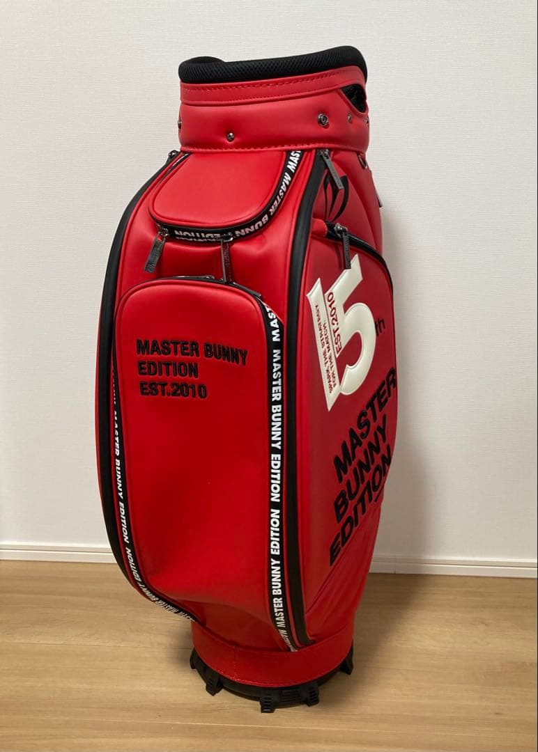新品 パーリーゲイツ マスターバニー PRO仕様キャディバッグ 赤 UNISEX