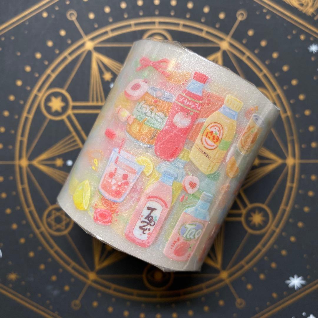 【9444】海外　5.25m ラメ加工カッティングマステ　ソフトドリンク　装飾系