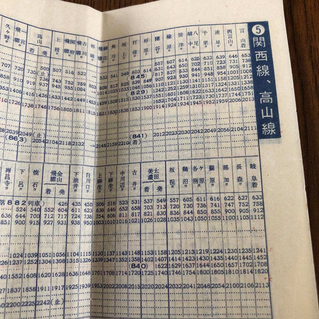 【時刻表】1955年東海道＊飯田＊関西＊中央＊北陸＊近鉄＊名鉄