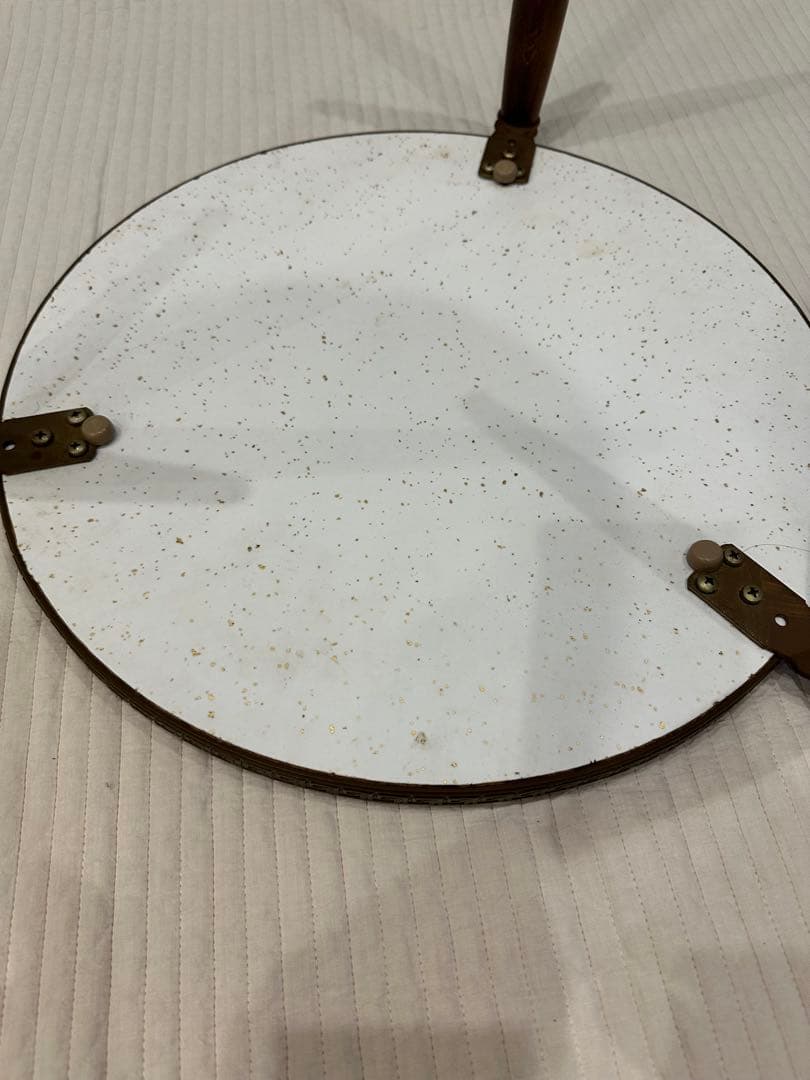 【最終値下】ミッドセンチュリー60s ダークブラウン円形ミニテーブル