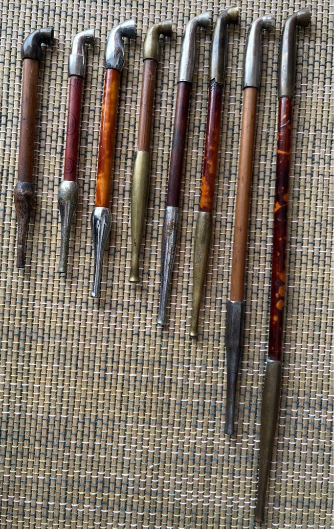 アンティーク キセル 8本セット 煙管 竹製 木製 金属製 レトロ 古道具 骨董