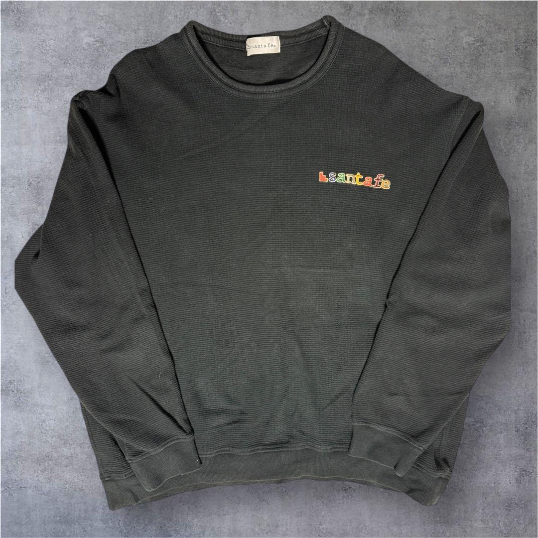 美品90s Y2K Santafe サンタフェ ワッフルスウェット バックビッグ