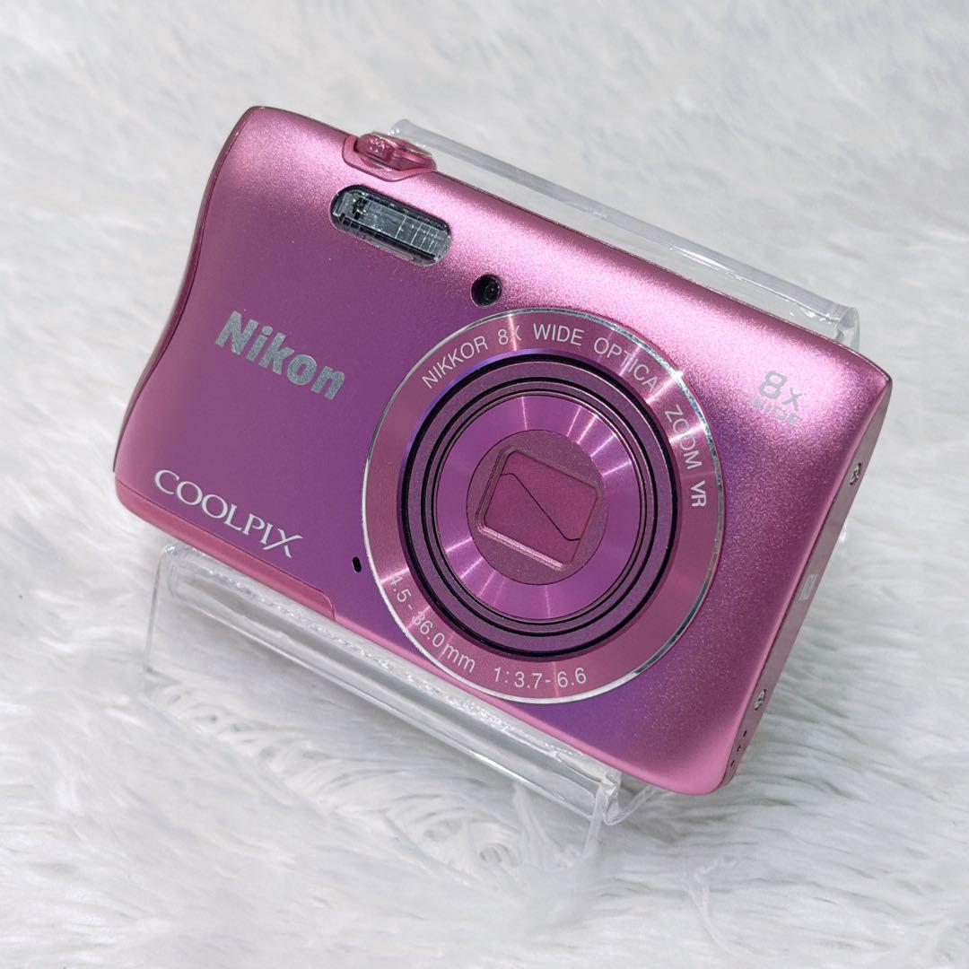【美品】NIKON COOLPIX S3700 デジタルカメラ ピンク