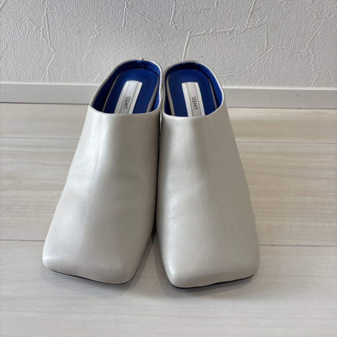 【UN3D.】アンスリード　スクエアミュール　ベージュ　美品