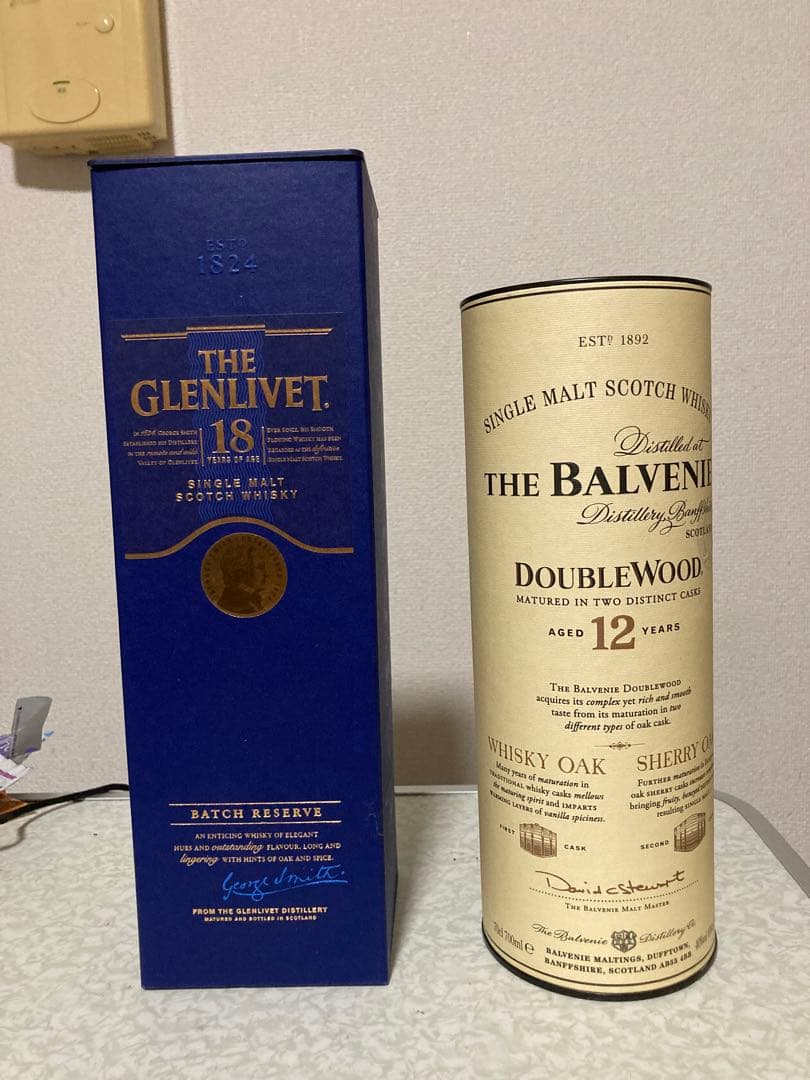 最終値下げ グレンリベット18年 バルヴェニー 12年 700ml 2本セット