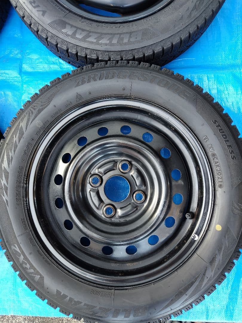 155/65R14【1/2】スタッドレスタイヤ・鉄ホイール付、2分割の内の2本