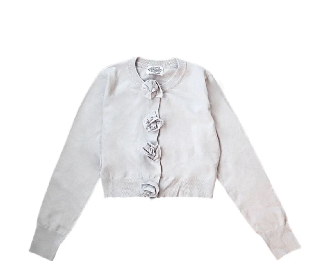 treatürself ローズモチーフのラメニットカーディガン