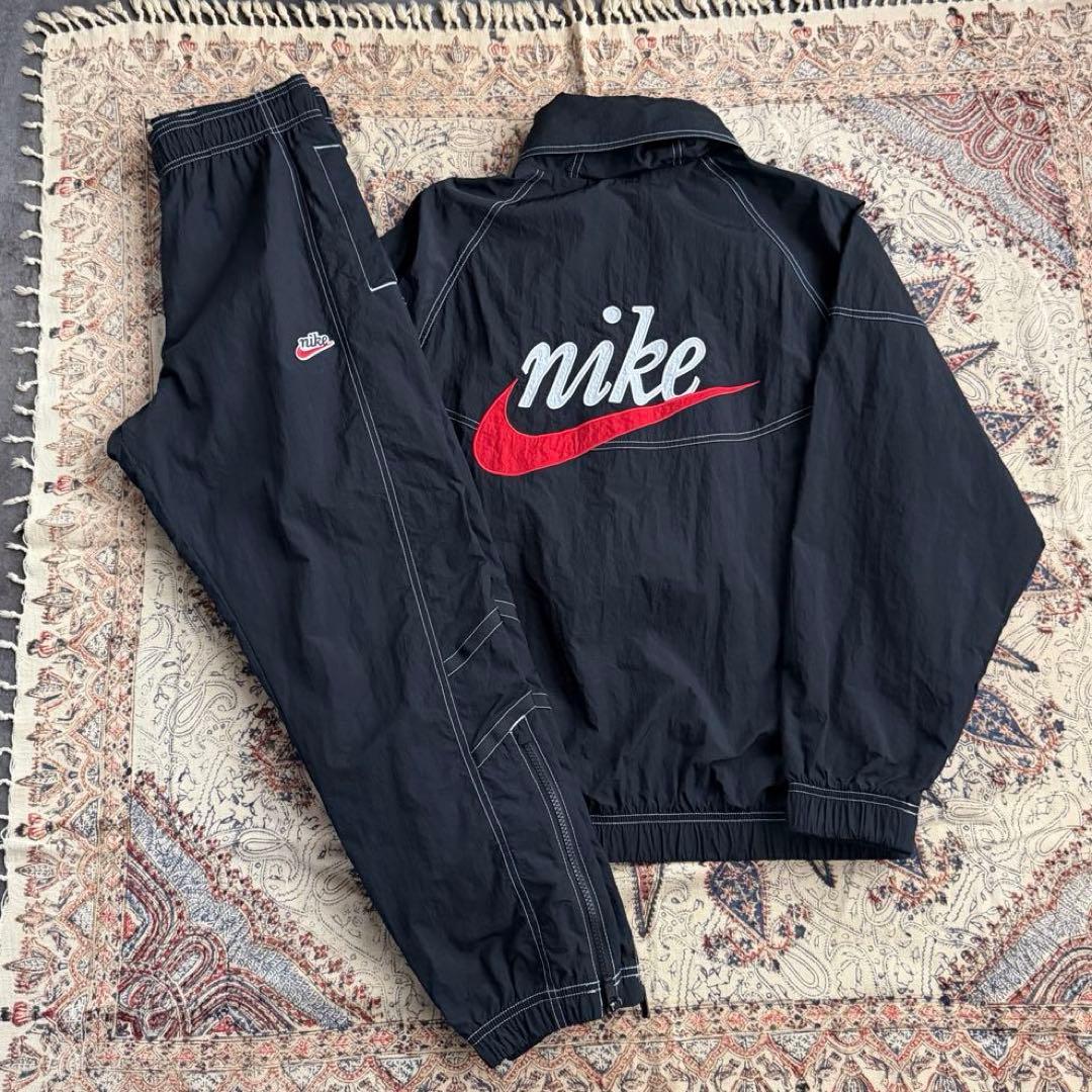NIKE ナイキ ナイロン アノラック ハーフジップ セットアップ上下M