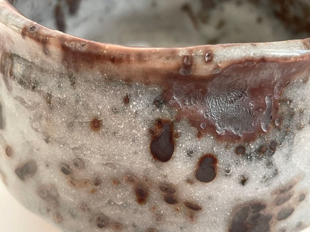 陶芸家　堀一郎　鼠志野　茶盌　茶碗　抹茶碗　茶道具　志野　美濃　瀬戸　共箱