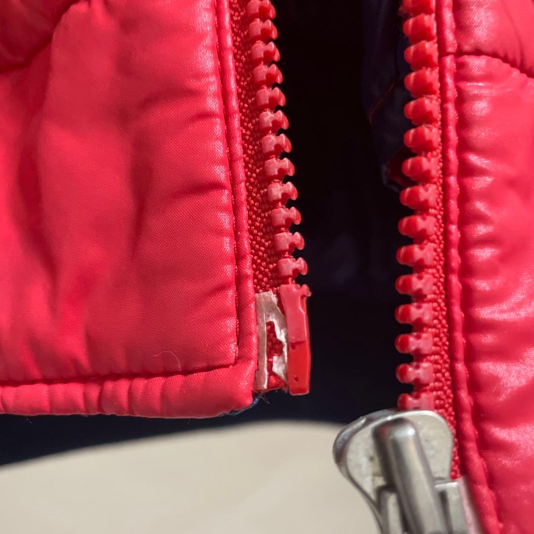 80年代　MONCLER×asics 赤 ダウンジャケット　サイズ165