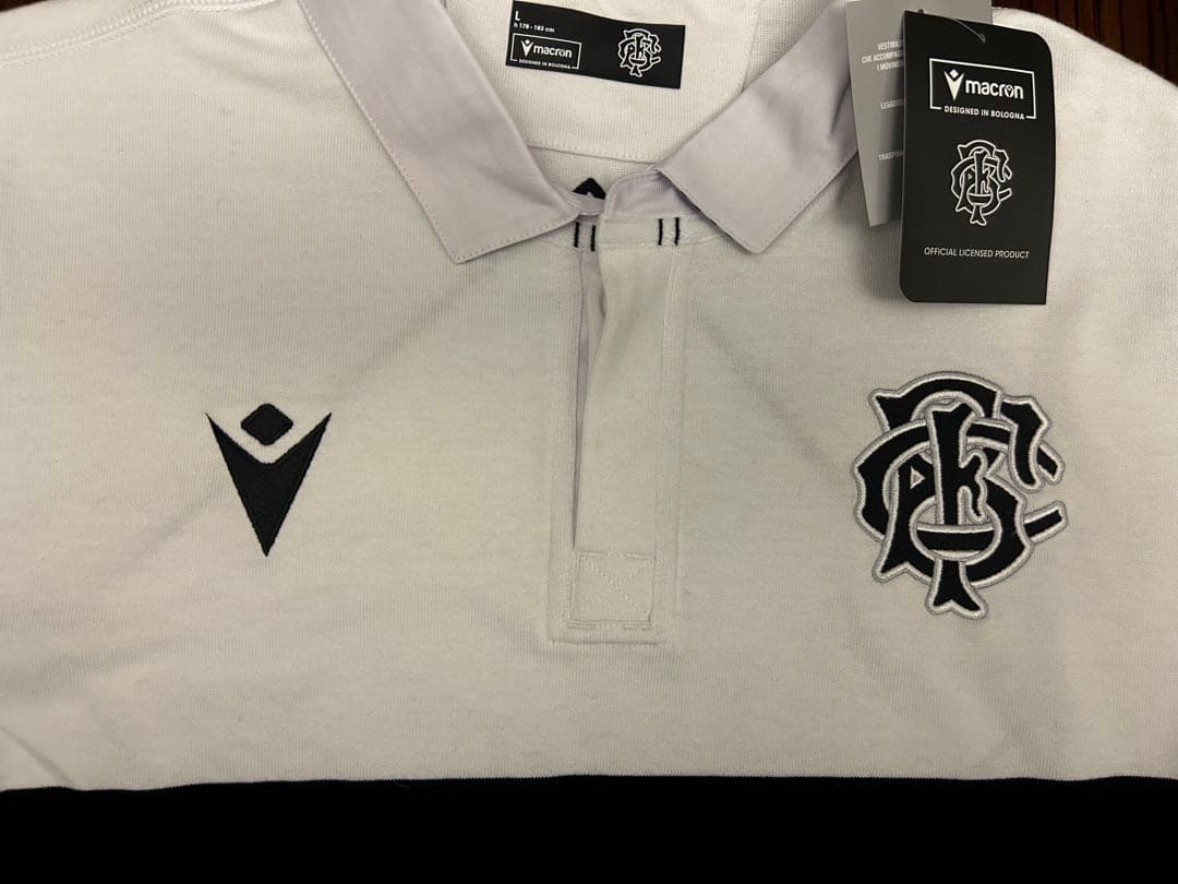 【新品未使用】Macron 2024年 ラグビー バーバリアンズ　長袖ポロ　L