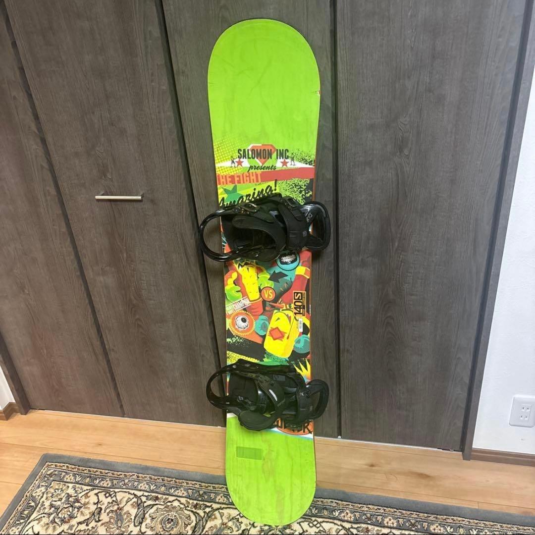 SALOMON キッズスノーボード 140cm ビンディング バートンSサイズ